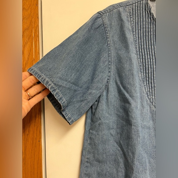 VTG Orvis Denim Short Sleeve Button-Up Top size small - Picture 3 of 7